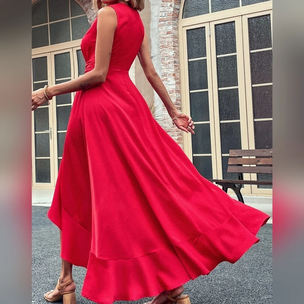 Twist Waist High Low Hem Dress - Picture 4 of 5